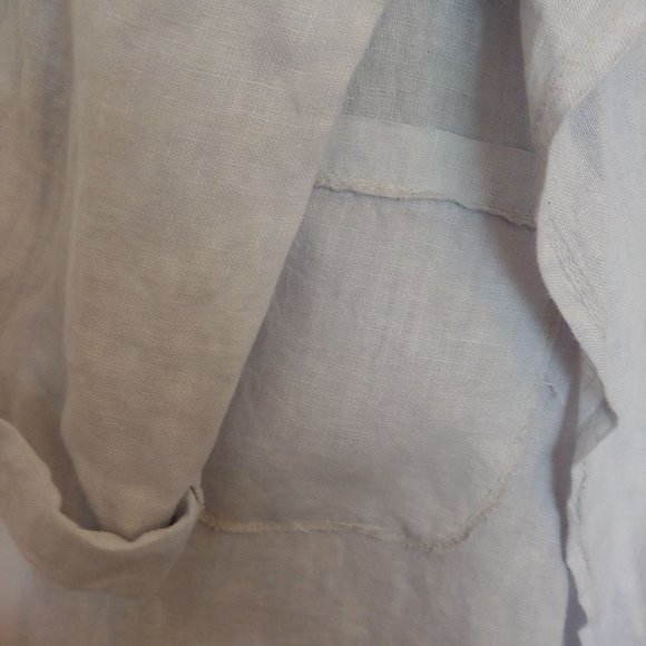 Tempo Paris made in Paris Italy. Linen waterfall lagonlook kimono Size small - Picture 8 of 16